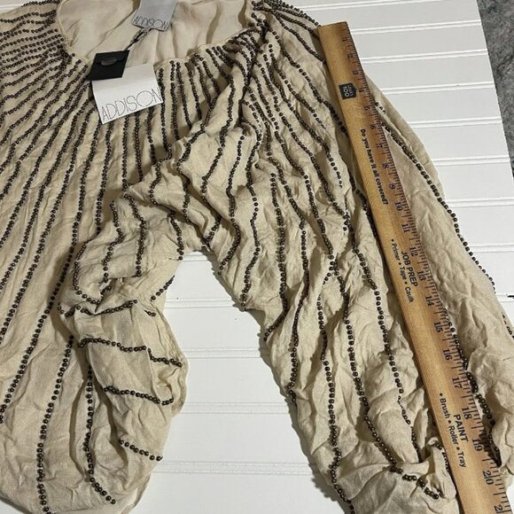 NWT Addison Cocktail Top with brown beads (Size M) - Picture 11 of 12